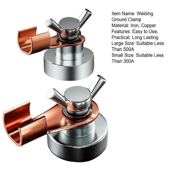 2 buc cleme de împământare magnetice de sudură conductivitate ridicată puternică adsorbție magnetică clemă de împământare instrumente de sudare