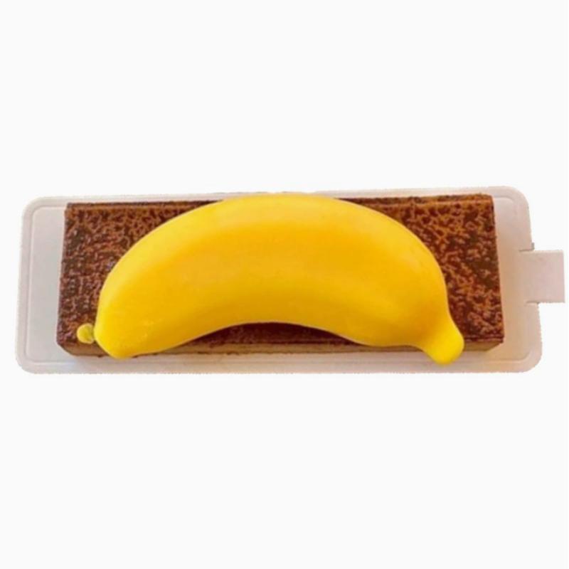 Silikon-Mousse-Kuchenform in Bananenform, 3D, wiederverwendbar, antihaftbeschichtet, Dessertwerkzeug für Heimbacken, Party, etc.