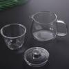 Transparent Tea Cup Set Heat Resistant Flower Teapot Chinese Glass Teapot  Tea Infusion