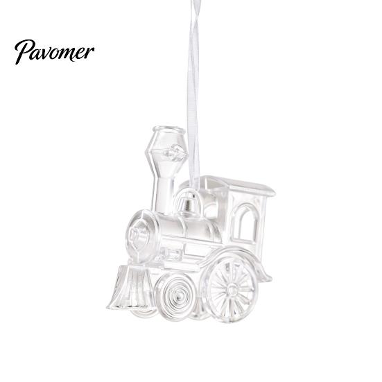 Durable Acrylic Hanging Decors Faux Crystal Christmas Ornaments, Clear Reindeer/Bell/Wreath/Wine Glass Winter Modern Holiday Ornament Collection