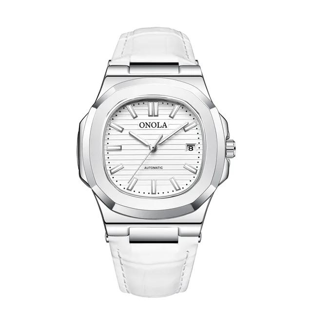 ONOLA 3853 Mechanical Watches Headband Material Cowhide Men Luminous Business Leather Strap Waterproof Luxury Automatic Movement