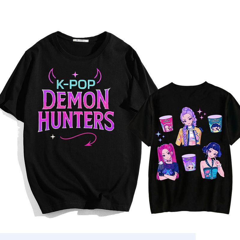 9 Colors K-Pop Demon Hunters Trending T-Shirts Demonic Emblem Tee Shirt for Men Y2K Funny Plus Size Short Sleeve Clothes