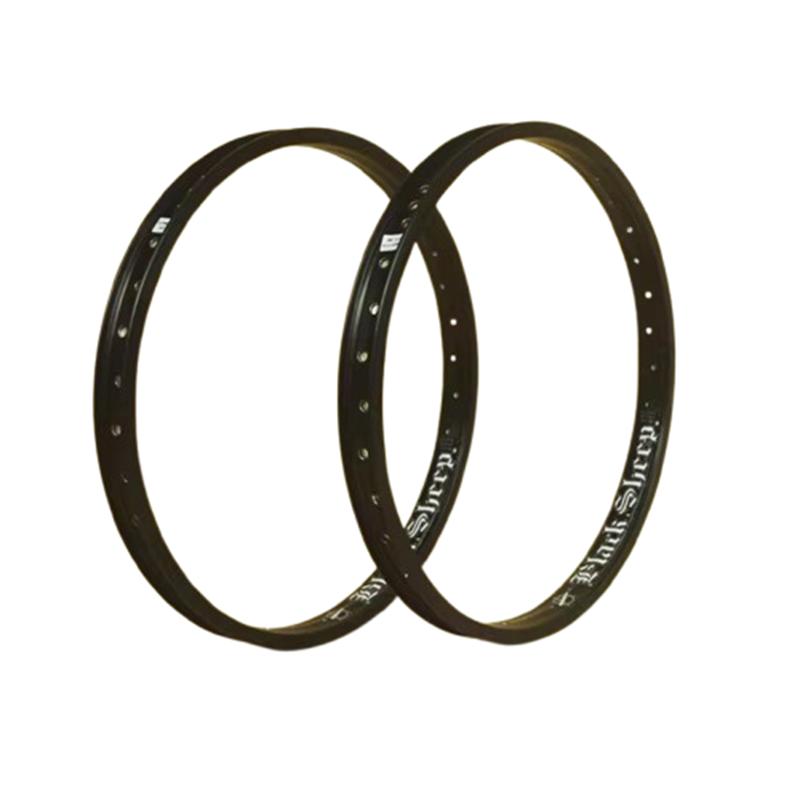 20 "BMX Bike Rim A Circle Double 36-Hole Action Street Knife Ring Black Rim