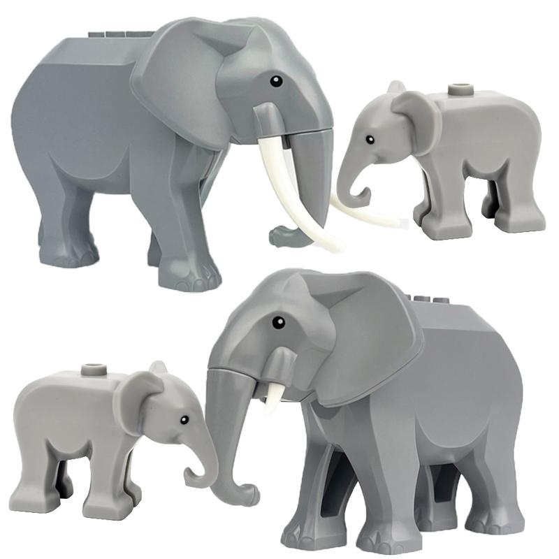 MOC Urban Zoo Model Farm Scene Building Block Accessories Owl Sheep Wolf Pig Flamingo Elephant Camel Children Brick Toy Gift R69