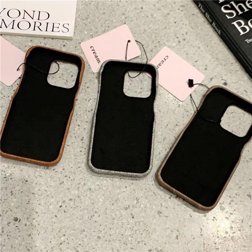 Denim Phone Case for Apple iPhone-Denim Tone Rugged PC Silicone Drop-Resistant Anti-Drop Phone Cover for Iphone15/14/13/12/Pro/Pro Max