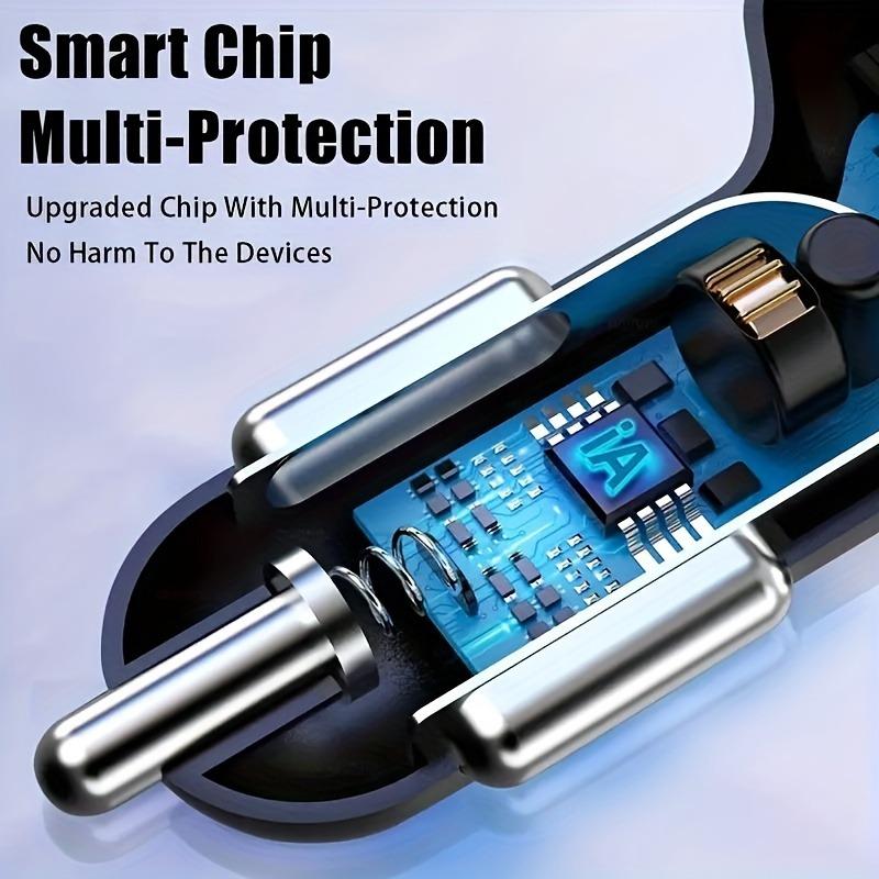 66W 6 Ports Car Charger Fast Charging PD QC 3.0 USB C Car Phone Charger Type C Adapter in Car For iPhone Samsung Huawei Xiaomi