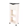 Kitchen Trash Can with Lid with Storage Rack Decorative Wheeled Garbage Bin for Laundry Room Dormitory Garden Garage Office