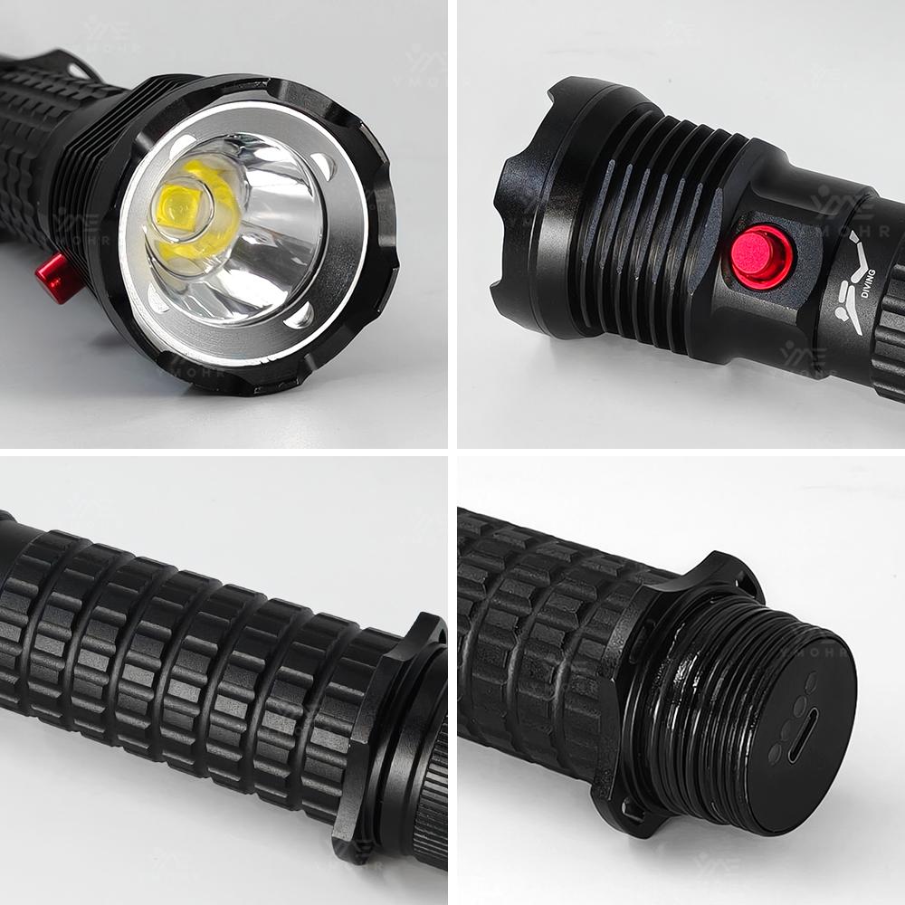 Professional Spearfishing Hunting Scuba XHP70 LED Dive Light IPX8 Waterproof Diving Flashlight 18650 Torch Underwater Flashlight