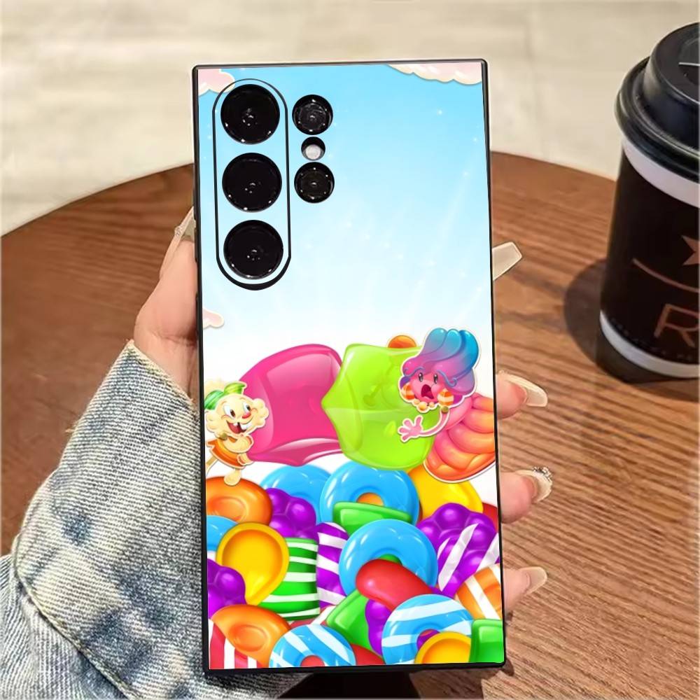 CCS Game C-Candy C-Crush Parinting Phone Case For Samsung S25,S24,S21,S22,S23,S20,Ultra,S26,Plus,Fe,Note,5G Black Cover
