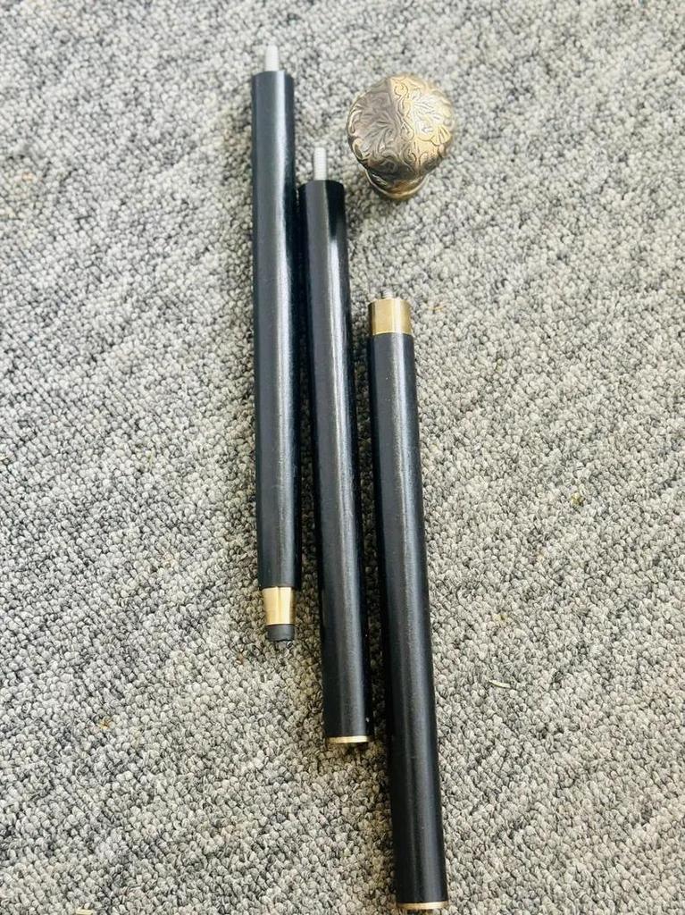 Swagger Walking Stick Can Victorian Style Brass Nickel Knob Handle Cane