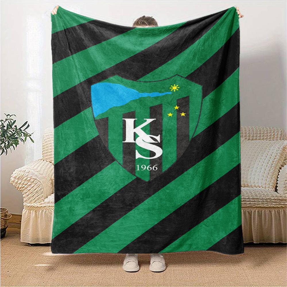 Kocaelispor Print Flannel Blanket High Quality Warm Comfortable Cover for All Seasons Perfect for Gifts Home Decor