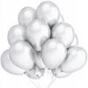 Metallic Balloons 12 Inches, 25 Pcs, White