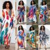 European & American Plus Size Printed Beach Cover-up Dress