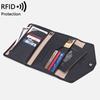 PU Leather Leather Passport Holder Portable RFID Blocking Wallet  Travel Accessories