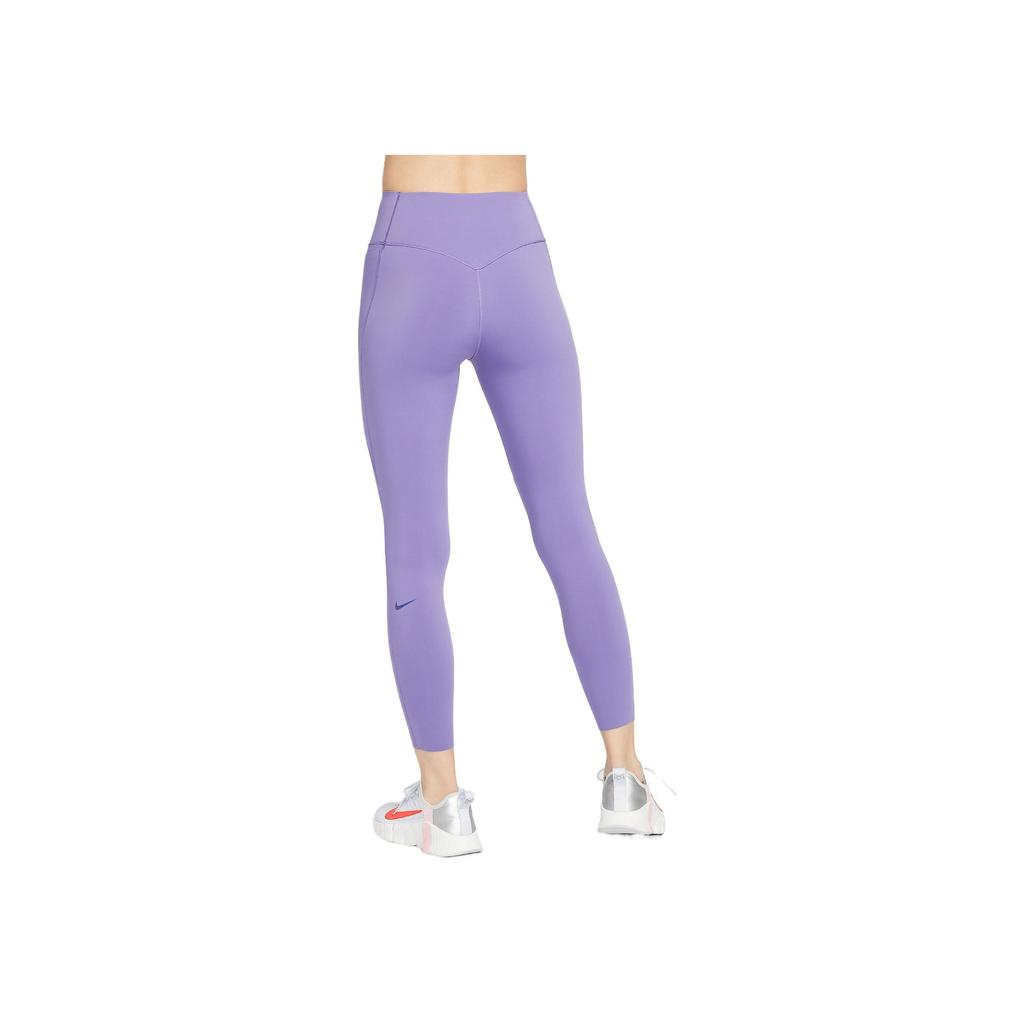 Nike SS25 Universe Solid Mid Support High Waist Comfortable Fashion Soft Sports Long Pants Women bottoms Purple HQ6814-527