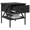 Nightstand with Drawers Black Oak Effect 40 X 42 X 45 Cm