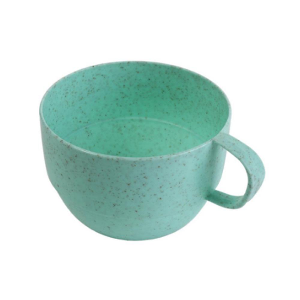 

с ручкой кухонные принадлежности многоразовая кружка для кофе с плоским дном посуда чашка для питья чашка из пшеничной соломы зелёный