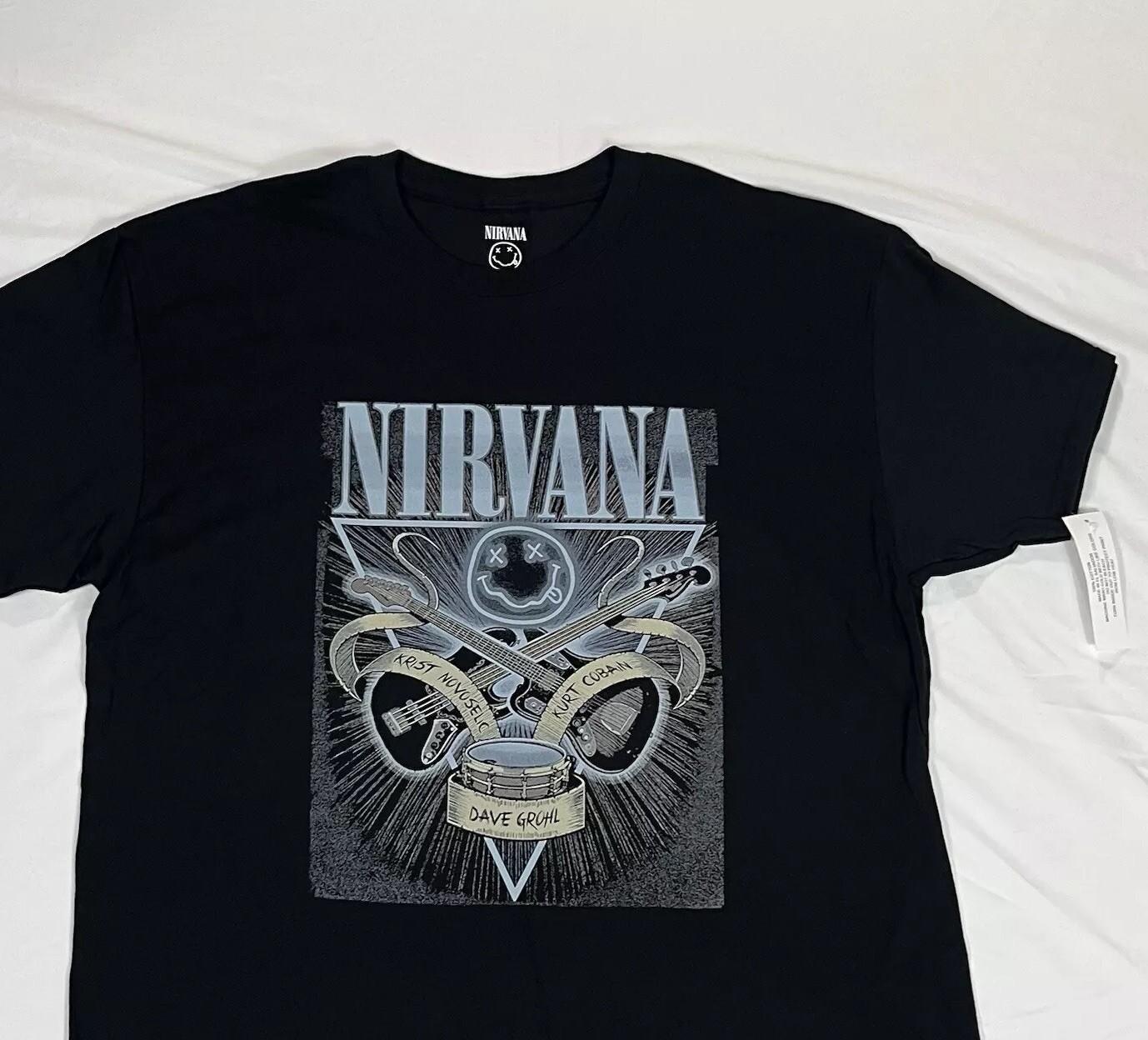 NIRVANA Band T-shirt  NeverMind Kurt Cobain Tee Size XLarge XL New With Tags XXXL