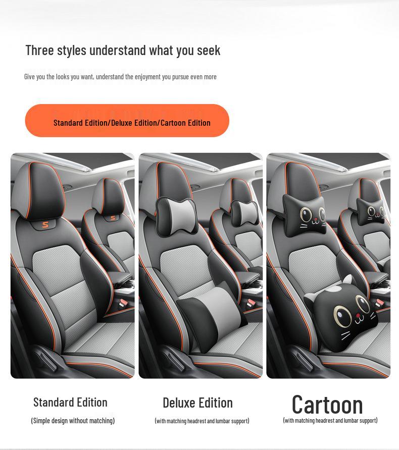 Bin Yue All-Season Leather Car Seat Cover, Full Surround, Universal Fit for Five Seats