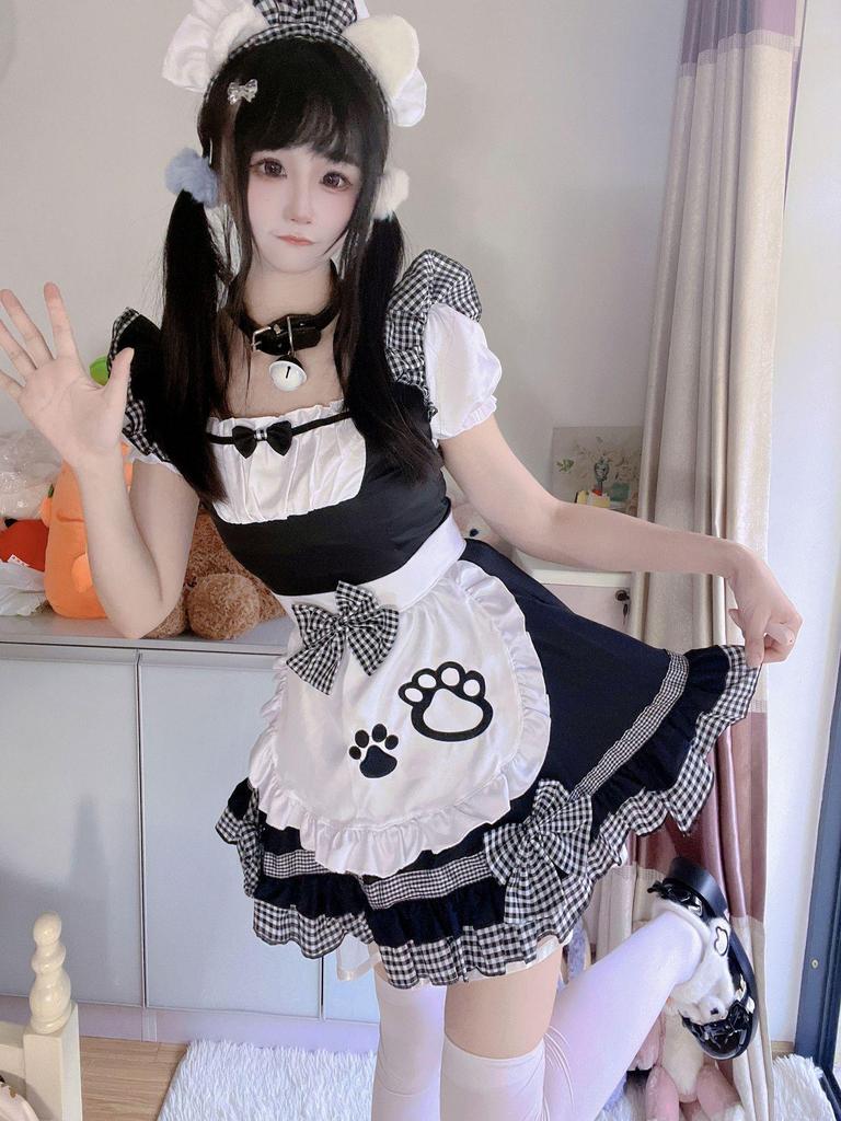 Sweet Kitten Anime Lolita Maid Cosplay Dress