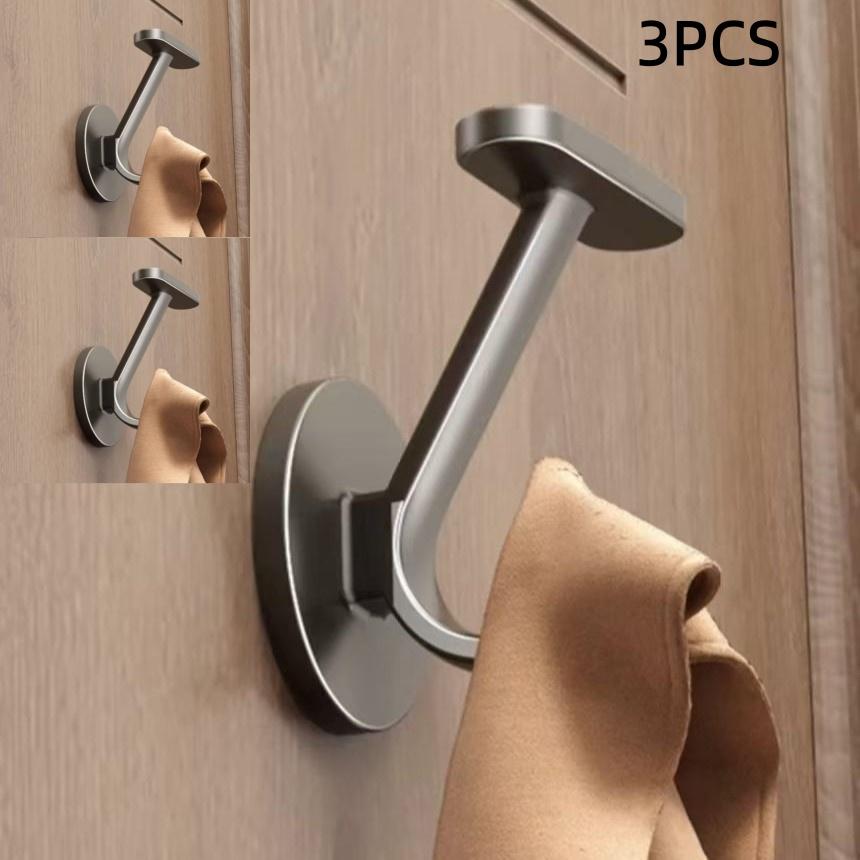 

Wall mounted non perforated wall mounted large coat hook for hanging clothes, suitable for entryways, wardrobes, bathrooms, kitc серый