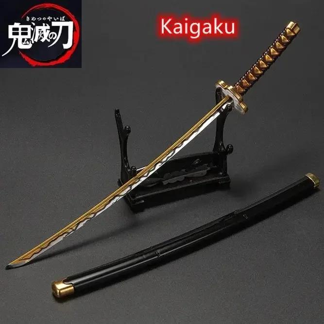 26cm Demon Slayer Katana Swords Alloy Real Katana Samurai Cosplay Home Decoration Edge Bedroom Decor Japanese Kid Toy Anime Gift