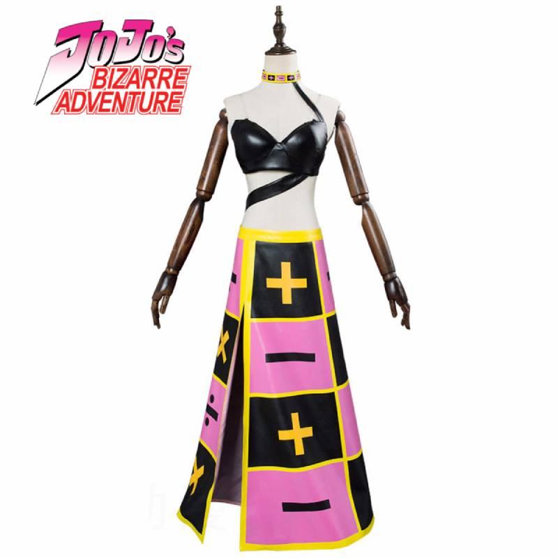 Adventure Jojos Bizarre Trish Una Cosplay Suit Soft Cotton Fabric Fans Gift
