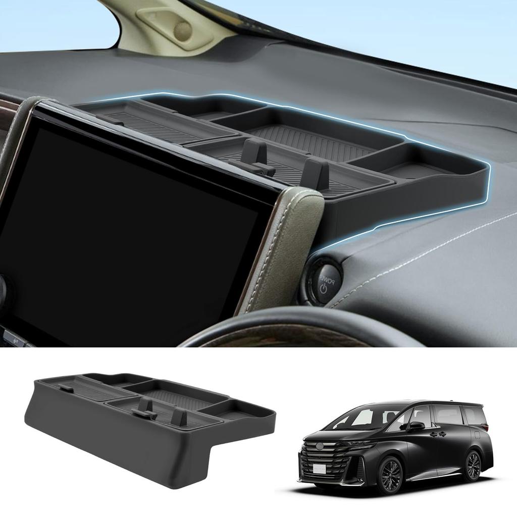 Coleya Dashboard Navigation Storage Silicone Privacy and Easy Installation for Toyota Alphard 4th 2023 and Car Accessories Tray, Tray, Box, Divider,