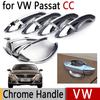 For VW Passat CC Volkswagen Chrome Exterior Door Handles Covers Chromium Styling Car Accessories Stickers Car Styling