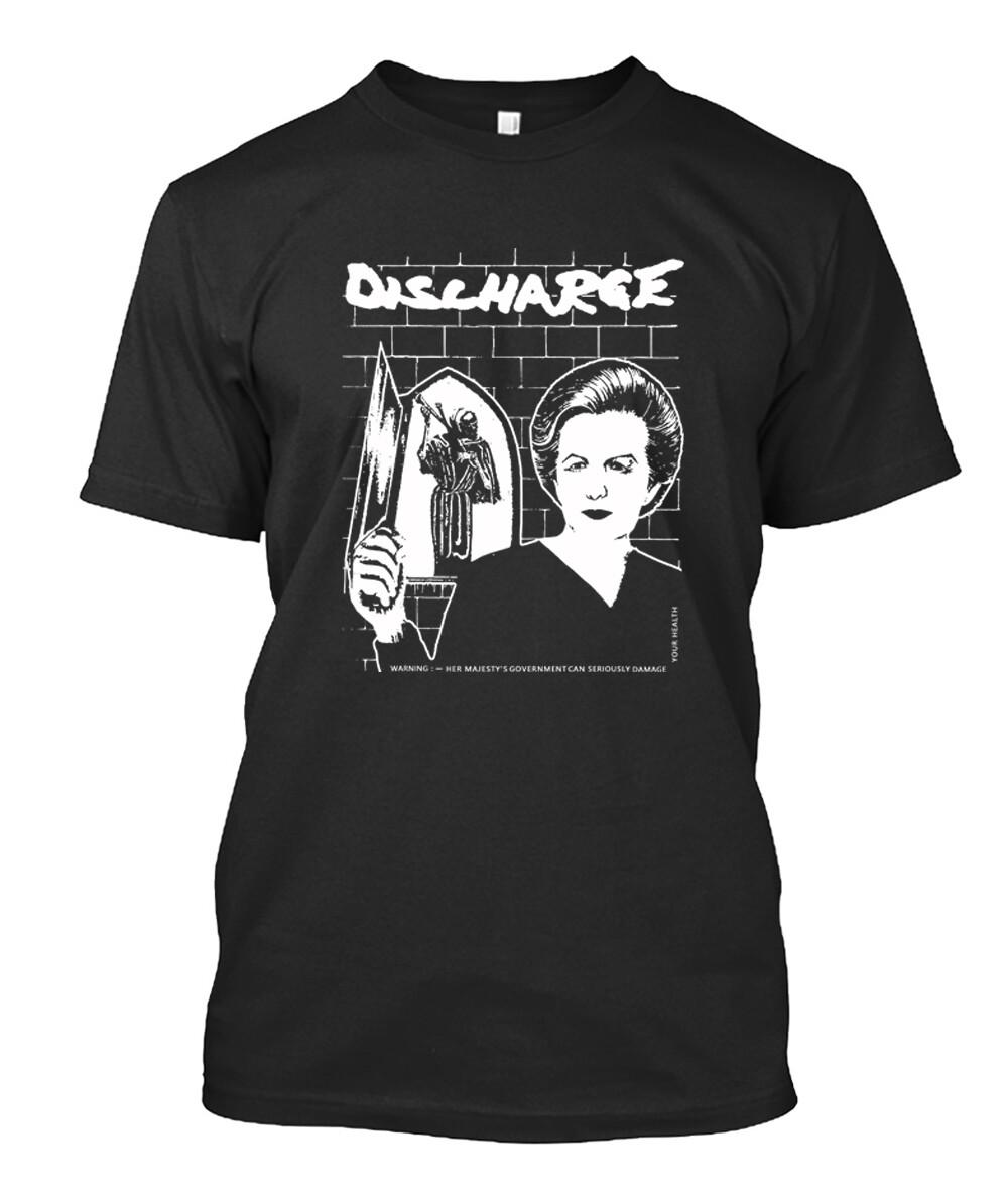 Discharge – Warning Her Majesty s Government MAN WOMAN T-Shirt Size S to 5XL XL