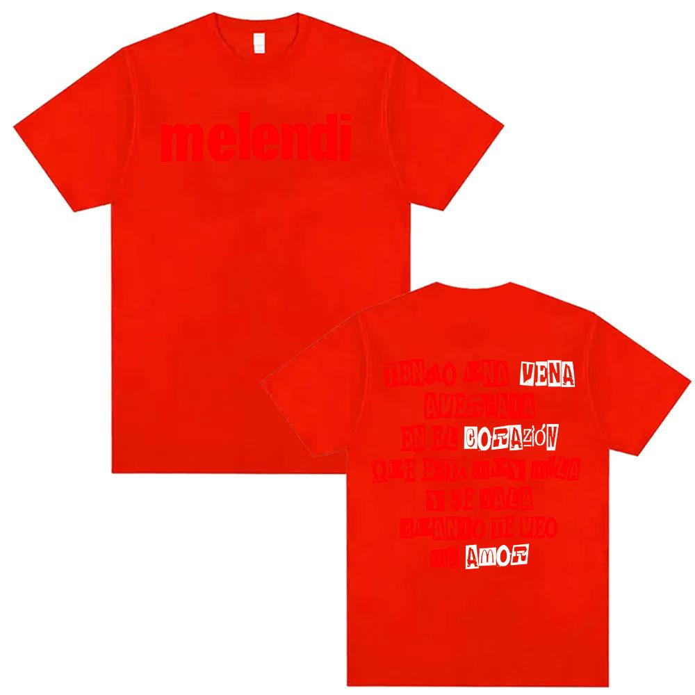 Rapper Melendi Canción De Amor Caducada Print T Shirts Men Women Casual Cotton Oversized T Shirt Fashion Summer Hip Hop Tshirt S