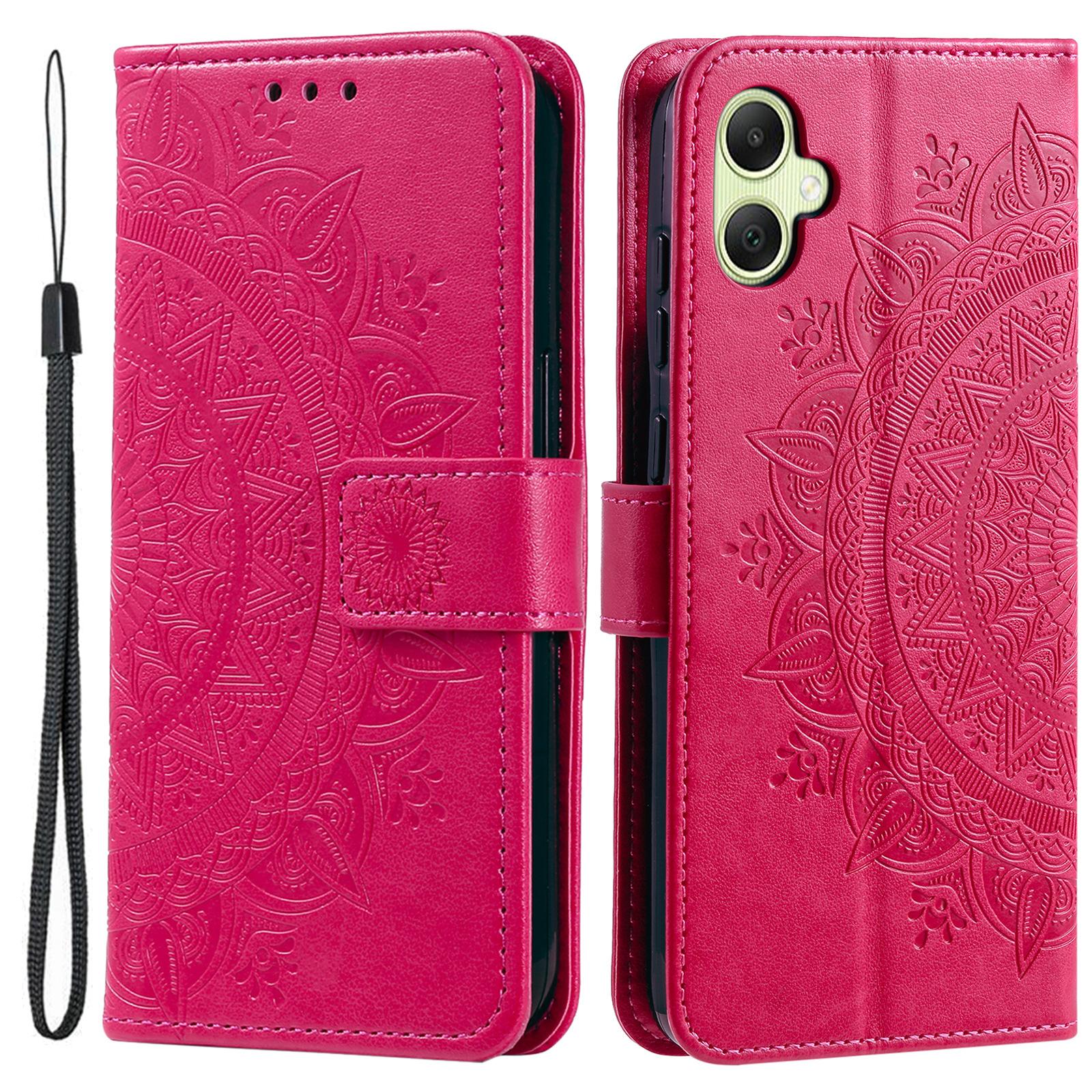 

Для Samsung Galaxy A06 5G Чохол-підставка з тисненим тотемом Шкіряний гаманець Чохол для телефону Rose