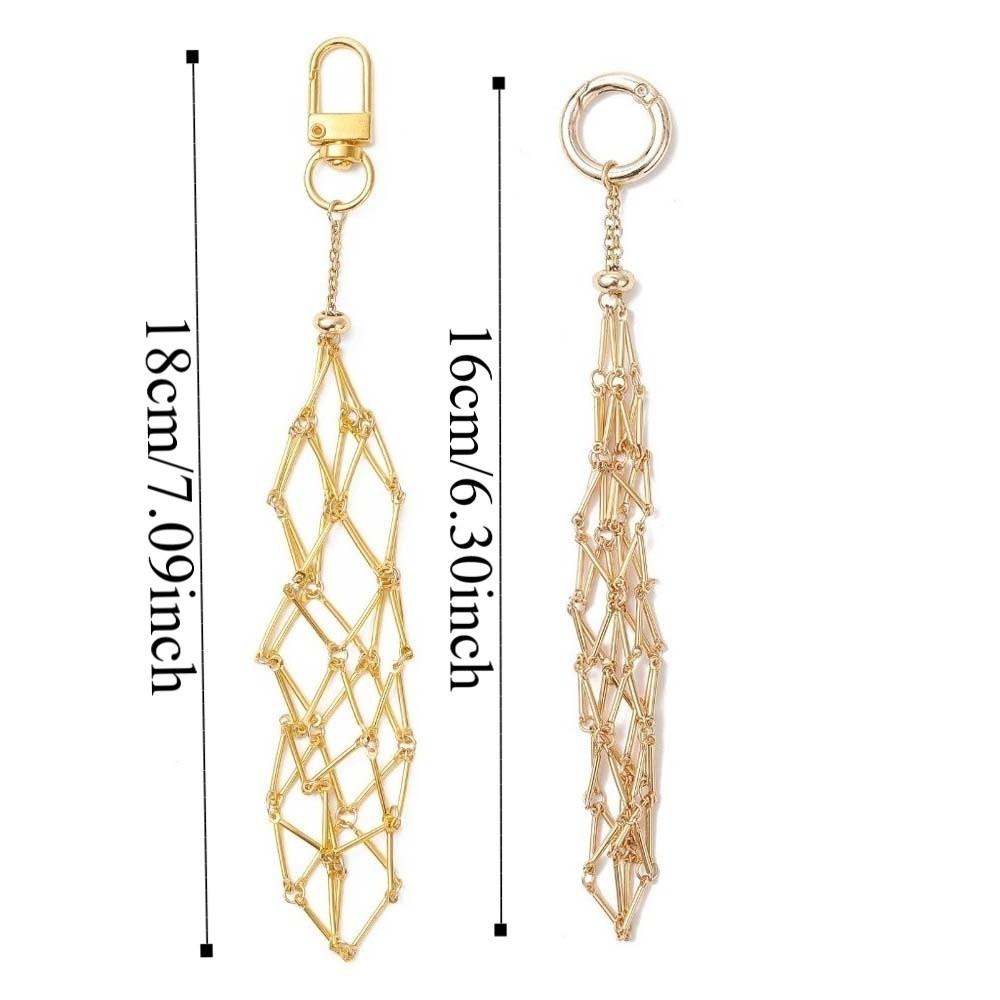 Mini Metal Net Lipstick Bag Hollow Lipstick Cover Key Ring Mesh Bag Key Chain  Outdoor