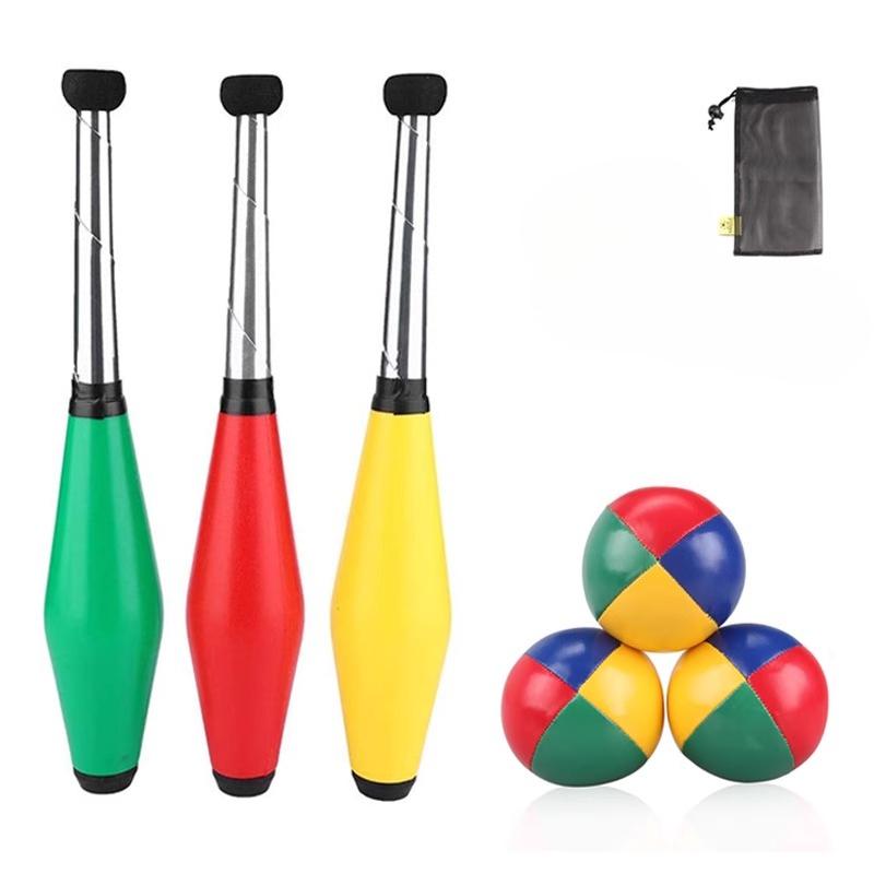 Juggling Sticks Circus Performance Colorful Czech Bar