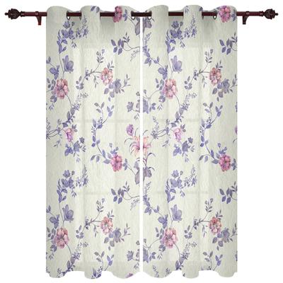 Plant Flower Window Curtains for Living Room Luxury Bedroom Kitchen Window Treatments Curtains
