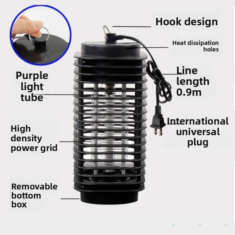 Black Golden Mosquito Trap Light With Uv Uv Light Source For Home And Restaurant Use
