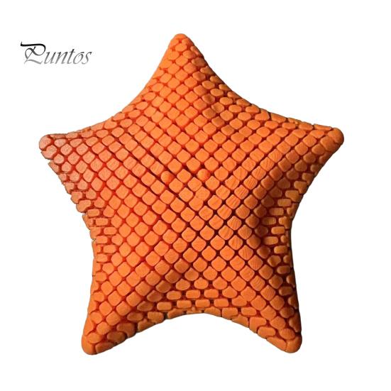 Break-resistant Fidget Gadget 3D Printed Starfish Toy, Compact Palm-Sized Stress Relief Squishy Puzzle Tactile Kneading Toy Flexible Durable Handheld S