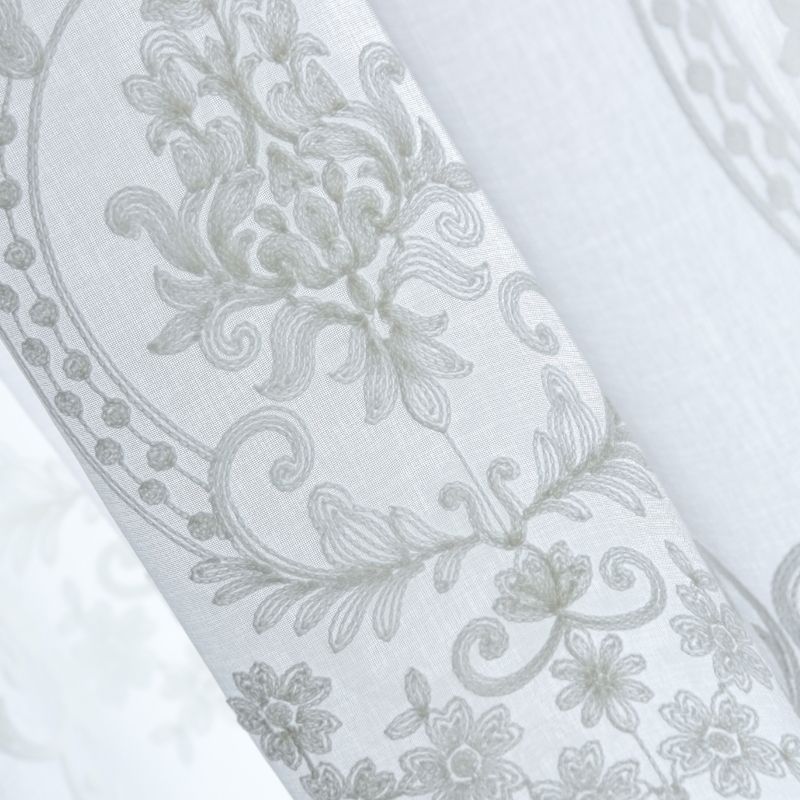French Vintage Lace Curtains, Semi-Sheer Floral Mesh, Modern Simple Living Room Bedroom Balcony Sheer Curtain Panels, Home Decor