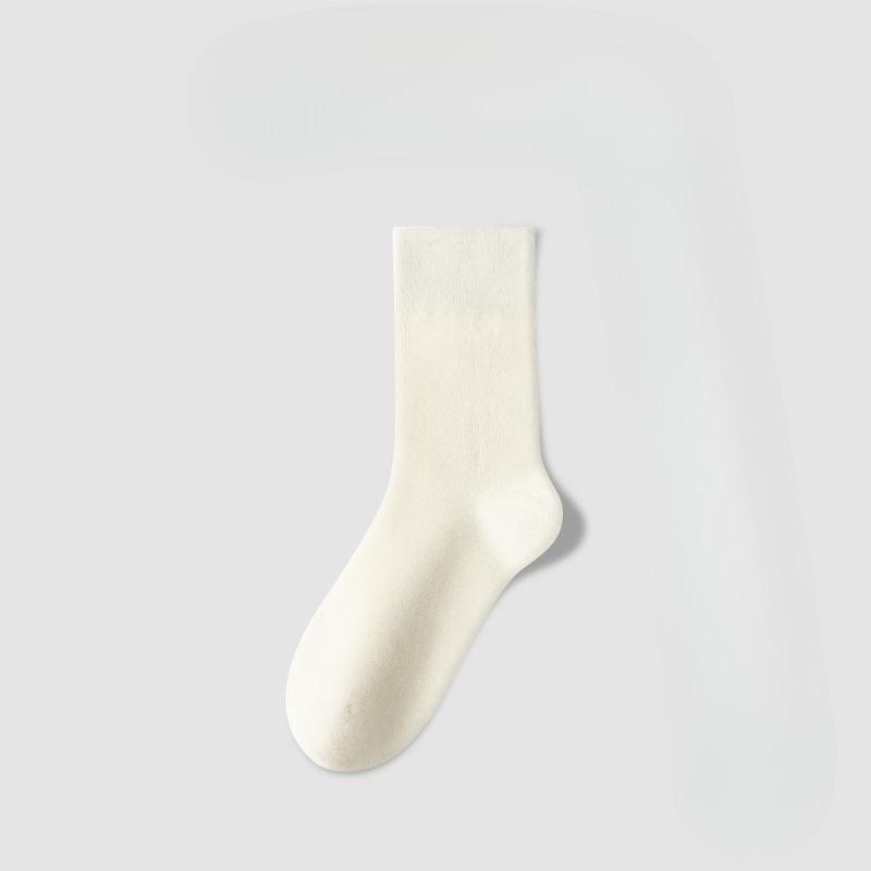 Damskie wiosenno-jesienne bezszwowe skarpetki frotte z czystej bawełny