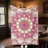 1pc Mandala Pattern Outdoor Flannel Blanket Soft Warm All-Season Throw for Sofa Bed Car Camping Office, Cozy Gift Idea1290S