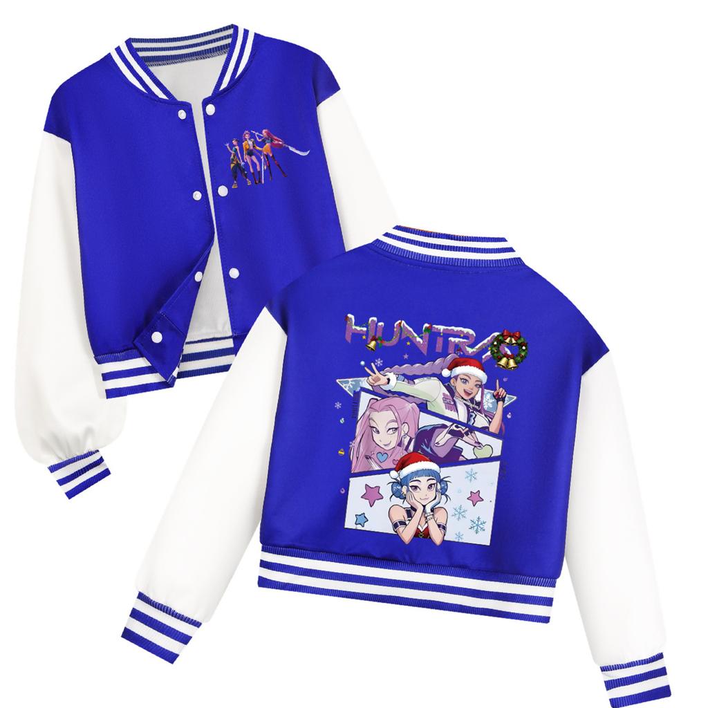 Children's Fashion Casual Long Sleeve Hooded Witch Group Printed Jacket