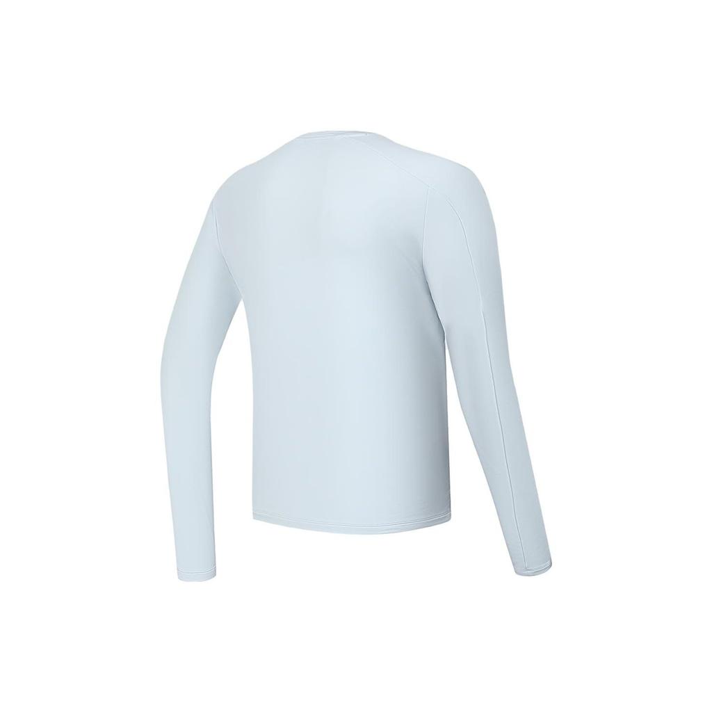 FILA Letter Print Fitness Long Sleeve T-Shirt Men Tops Sheer-Blue A11M411217F-LB