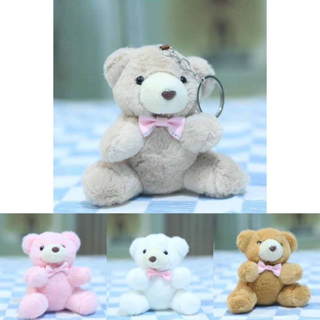 Niedlicher Teddybär Plüschtier Schlüsselanhänger Entzückender Cartoon Bär Anhänger zum Aufhängen für Taschen und Schlüssel