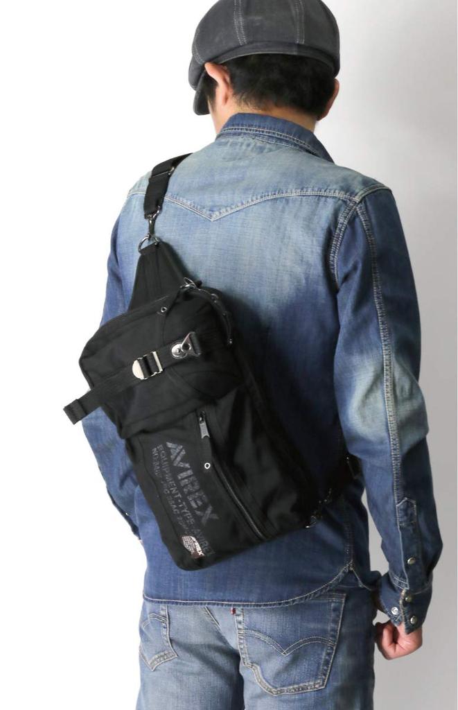 AVIREX Eagle Series Shoulder Bag Body Bag One Shoulder Bag F Khaki AVX3522 (Avirex) Men's