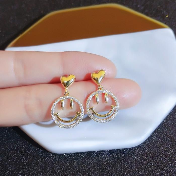 Tide Earrings Smiley Face Love No Earrings Stud Earrings Femininity Earrings Party Birthday Gift