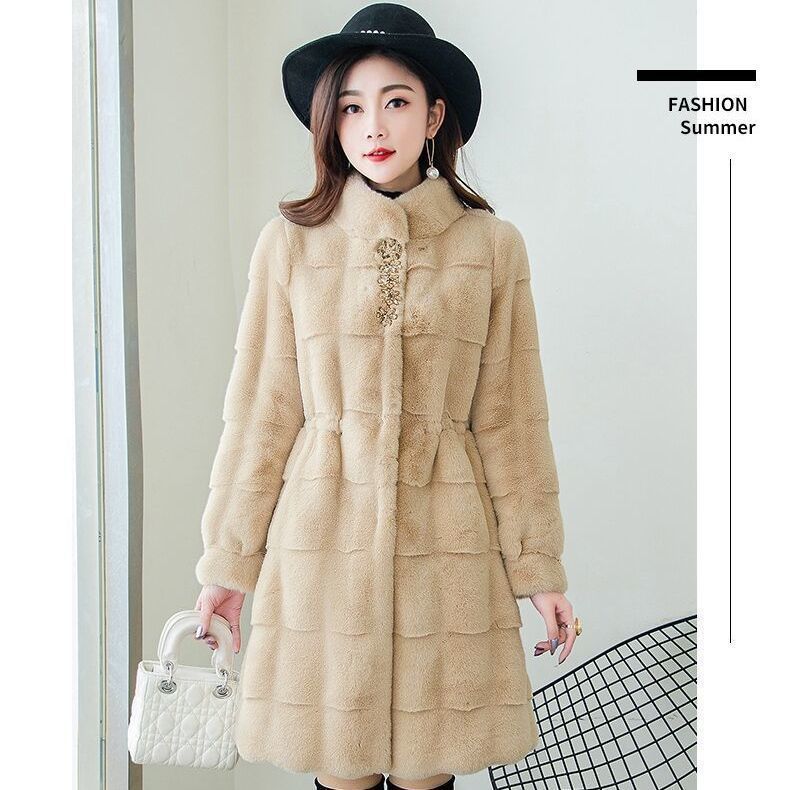 

Пальто женское из искусственного норкового бархата Пальто женское из искусственного норкового меха женское пальто женский тренчкот женский утепленный осенне-зимняя женская одежда Другое 3XL 150-170