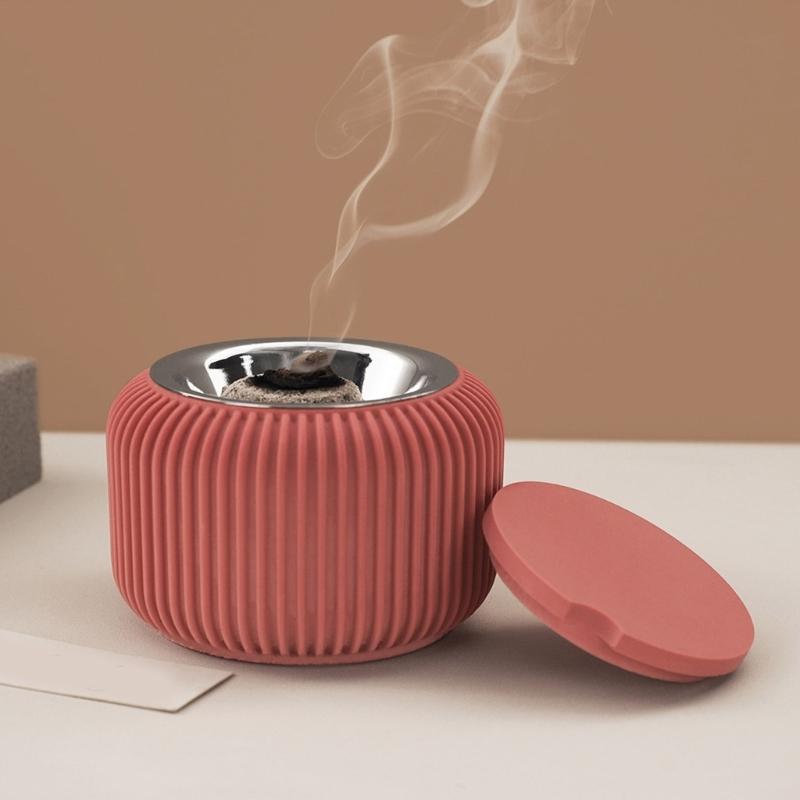 Silicone Molds Stripe Incensed Burners Moulds Candle Cup Making Molds Plaster Molds Craft Supplies Epoxy Resin Molds
