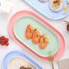 Nordic Decor Itemative Tray Stackable Oval Tray Food Fruits Jewelry Plate Storage Tray Breakfast Dinner Tray Kitchen Accessories