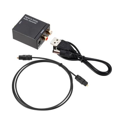 Digital To Analog Audios Converter 3.5mm Suitable For TV Audios Digital Coaxial Toslink Fibers Analog Output Converter