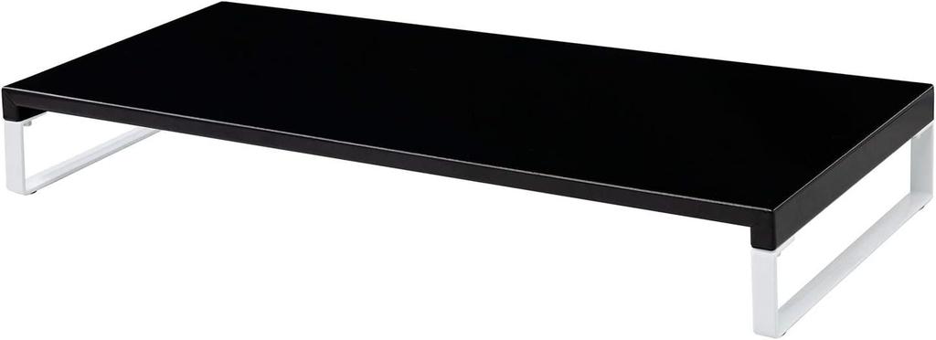 LIHIT LAB Computer Monitor Desk Width 59 x Depth 25 x Height 15kg Load Stand, Stand, Stand, Black, 8cm, Low, Capacity, A7332-24